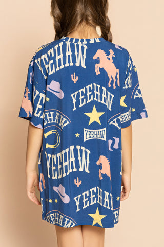 Kids’ Long Tee "NAVY"