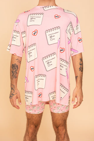 Unisex Long Tee "WANNA BE FRIEND"