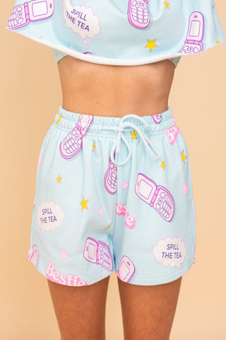 Comfy Short "SPILL THE TEA"
