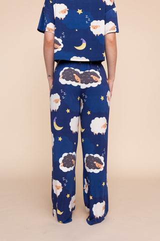 Pantalon Pyjama Évasé "WHY SO SHEEP"