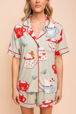 Pajama Blouse "GETTING HOT IN HERE"
