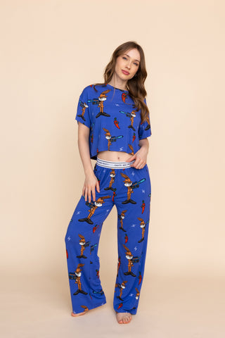 Pajama Crop Top "SAUTE QUI PEUT"