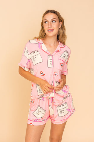 Pajama Blouse "WANNA BE FRIEND"