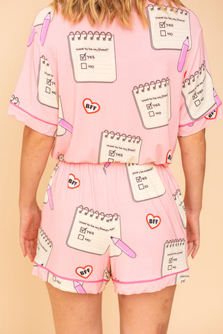 Pajama Shorts "WANNA BE FRIEND"