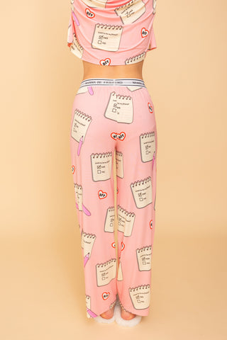 Pantalon Pyjama Évasé "WANNA BE FRIEND"