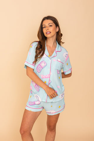 Pajama Blouse "SPILL THE TEA"