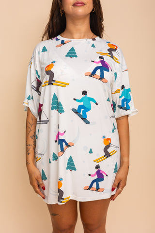 Long Tee Unisexe "T'AS SKI FAUT"