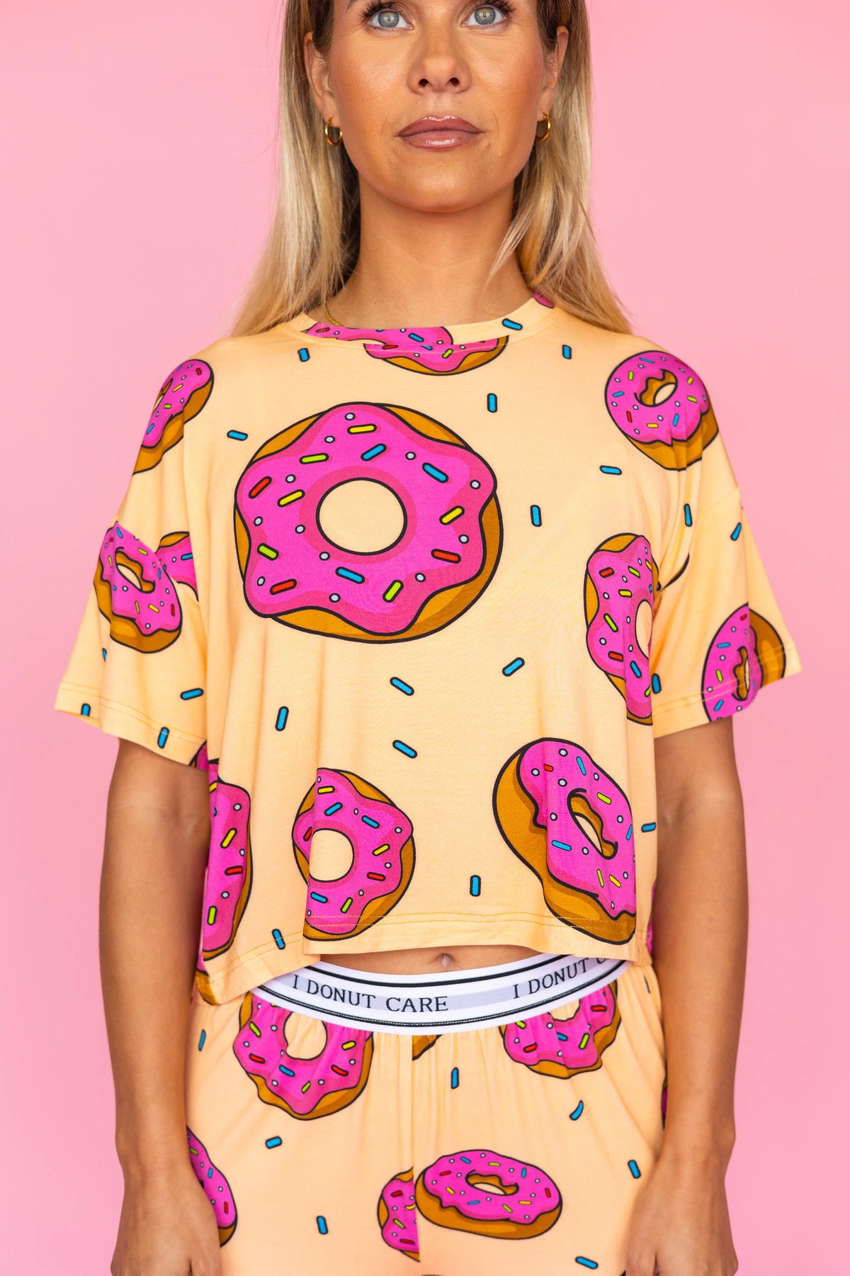 Pajama Top "I DONUT CARE"