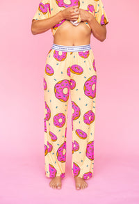 Pantalon Pyjama Évasé "I DONUT CARE"