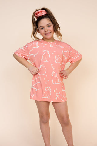 Kids' Long Tee "FELINE GOOD"