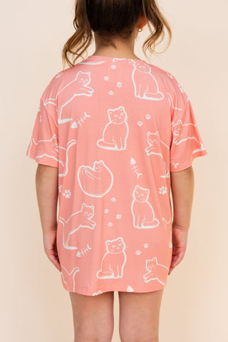 Kids' Long Tee "FELINE GOOD"