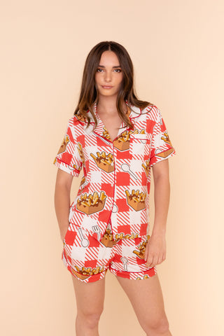 Chemisier Pyjama "LÂCHE PAS LA PATATE"