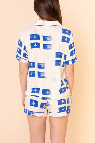 Chemisier Pyjama "VIVE LE QUÉBEC"