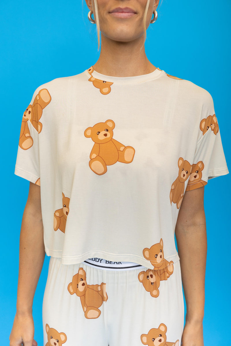 Pajama Crop Top "MY TEDDY BEAR"