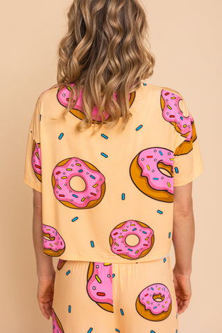 Haut Pyjama "I DONUT CARE"