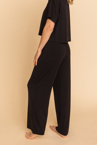 Pantalon Pyjama Évasé "NOIR"