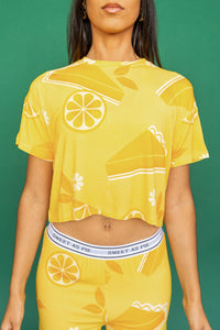 Pajama Crop Top "SWEET AS PIE"