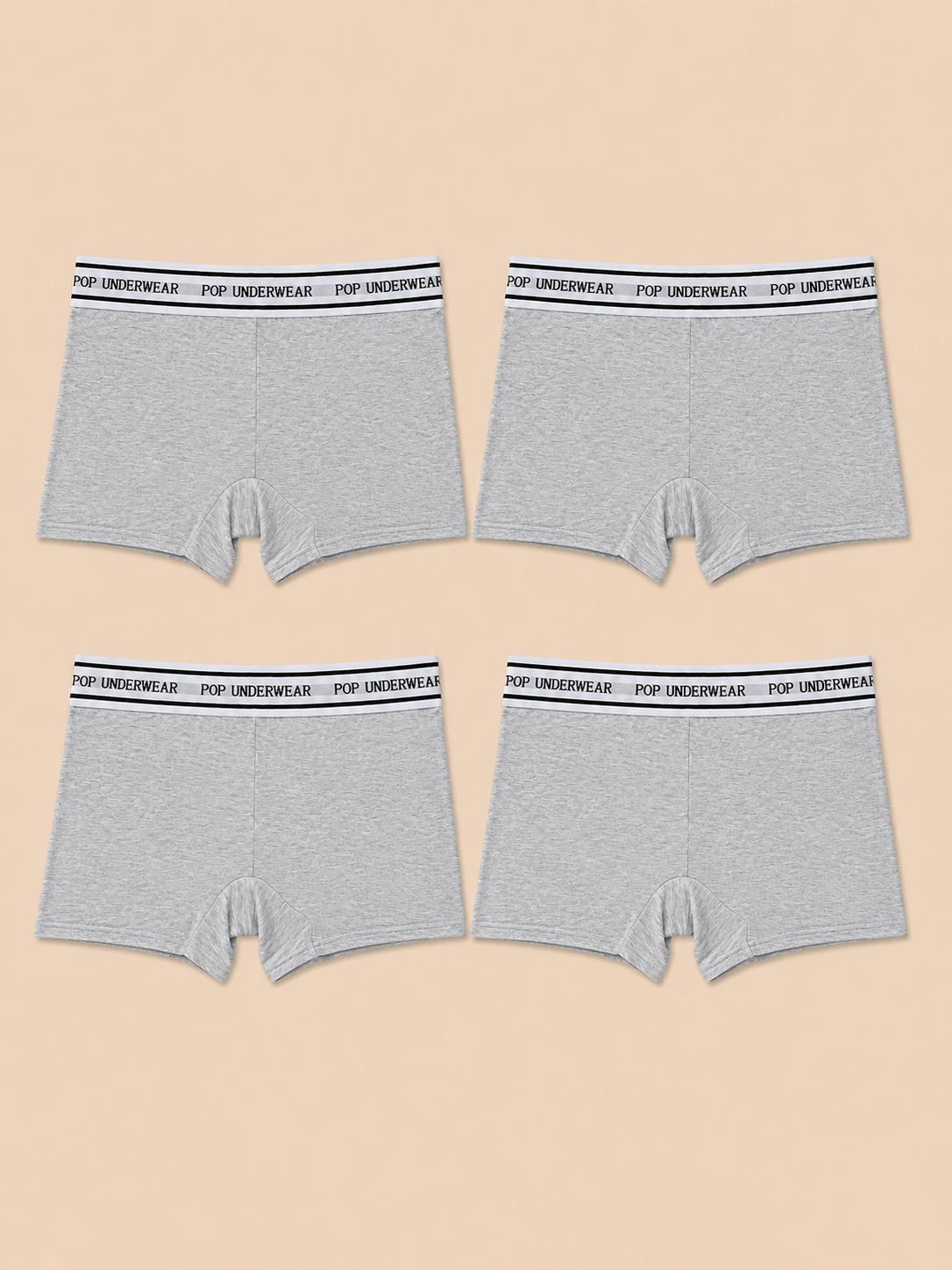 Boxer Femme "GRIS" - Pack de 4