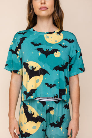 Pajama Crop Top "RIEN À BAT"