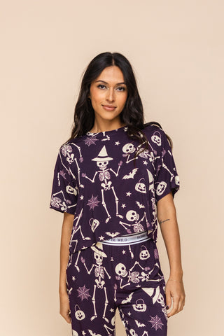 Pajama Crop Top "BONE TO BE WILD"