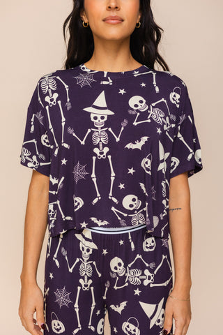 Pajama Crop Top "BONE TO BE WILD"
