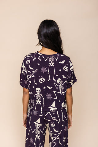 Pajama Crop Top "BONE TO BE WILD"