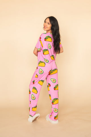 Pantalon Pyjama Évasé "ALL YOU CAN EAT"